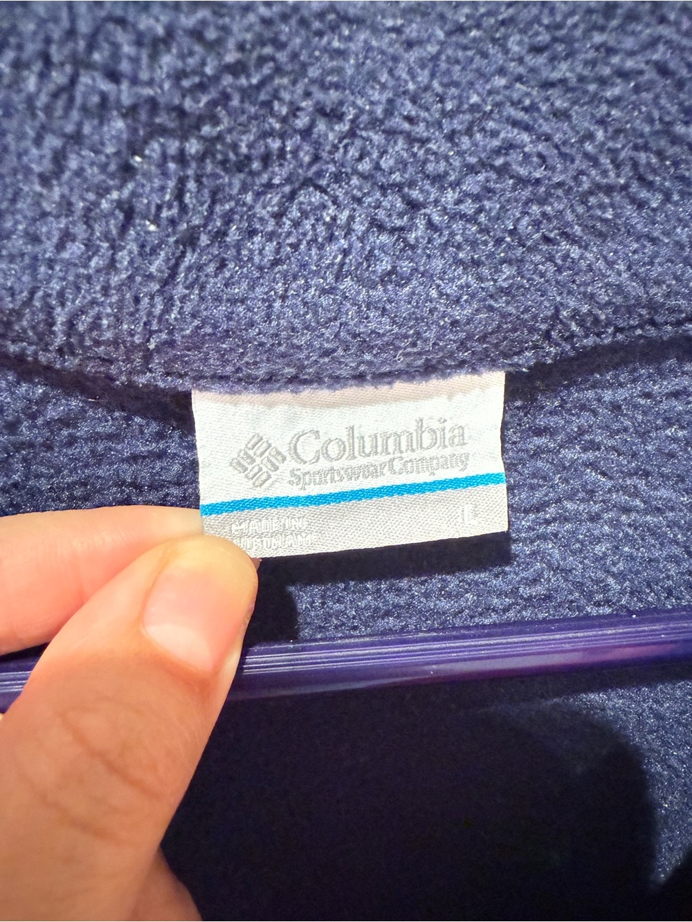 Columbia Navy Blue Cowl Neck Sweater